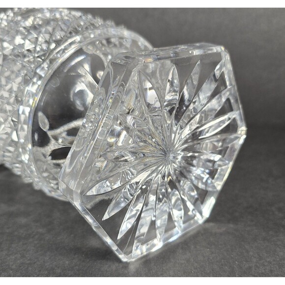 Heavy Footed Cut Crystal Candy Dish w/ Lid 10.25“ - Picture 6 of 7